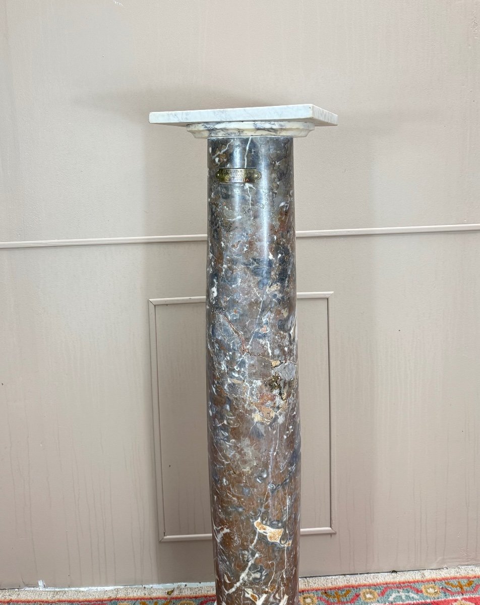 19th Century Marble Presentation Column -photo-2