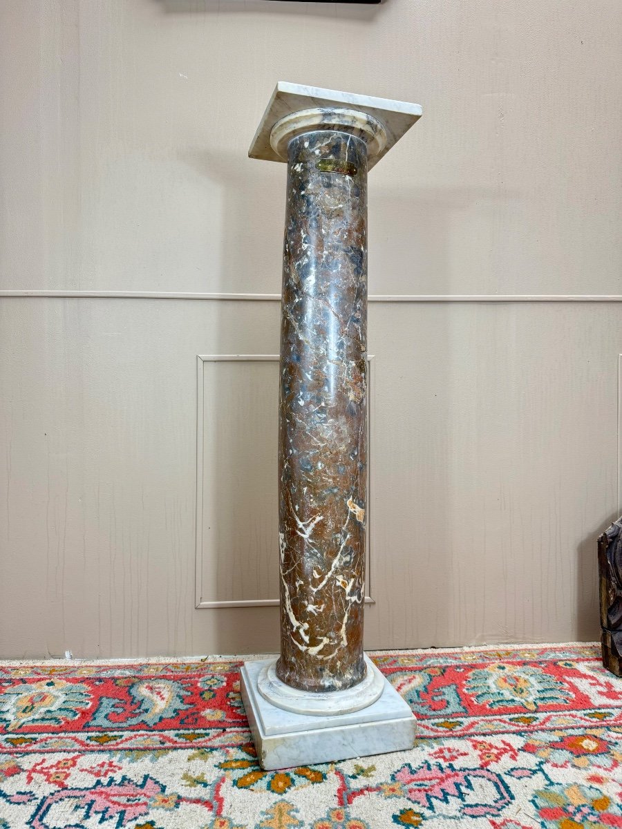 19th Century Marble Presentation Column 