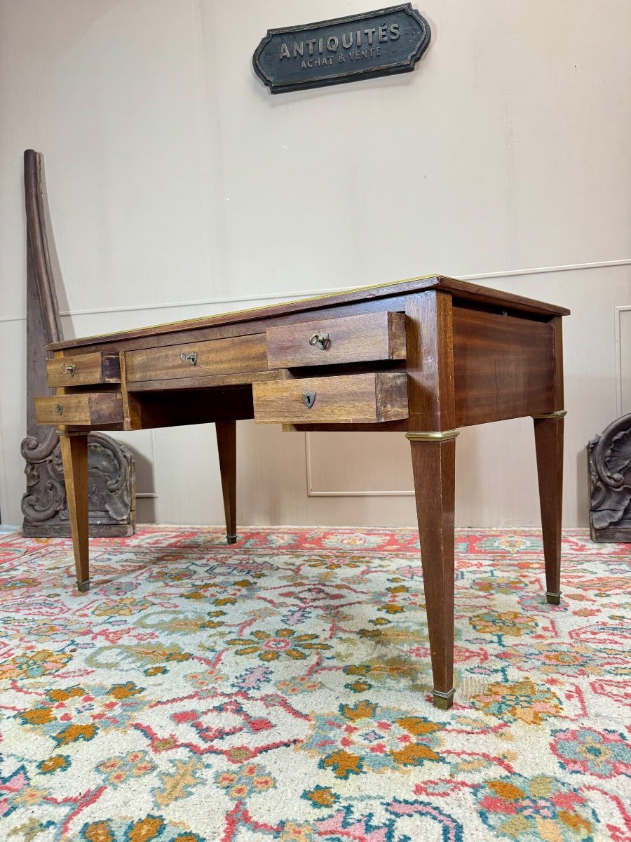 Louis XVI Style Mahogany Double-sided Desk, 19th Century -photo-4