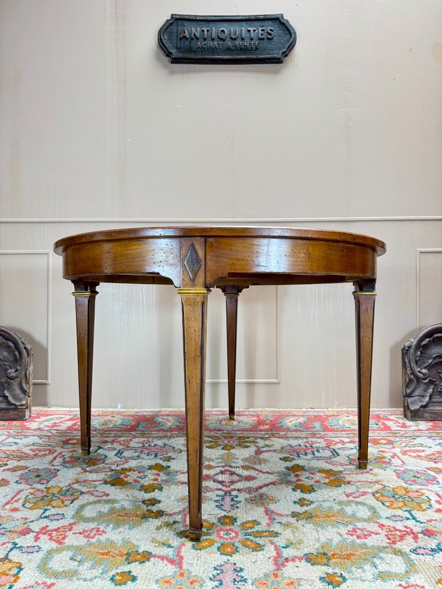 Table De Salle à Manger En Bois Naturel De Style Louis XVI XIX Eme Siècle -photo-4