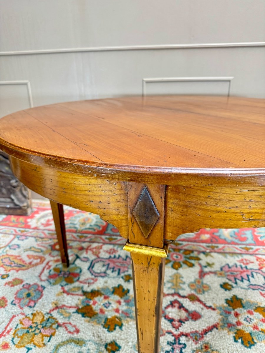 Table De Salle à Manger En Bois Naturel De Style Louis XVI XIX Eme Siècle -photo-1