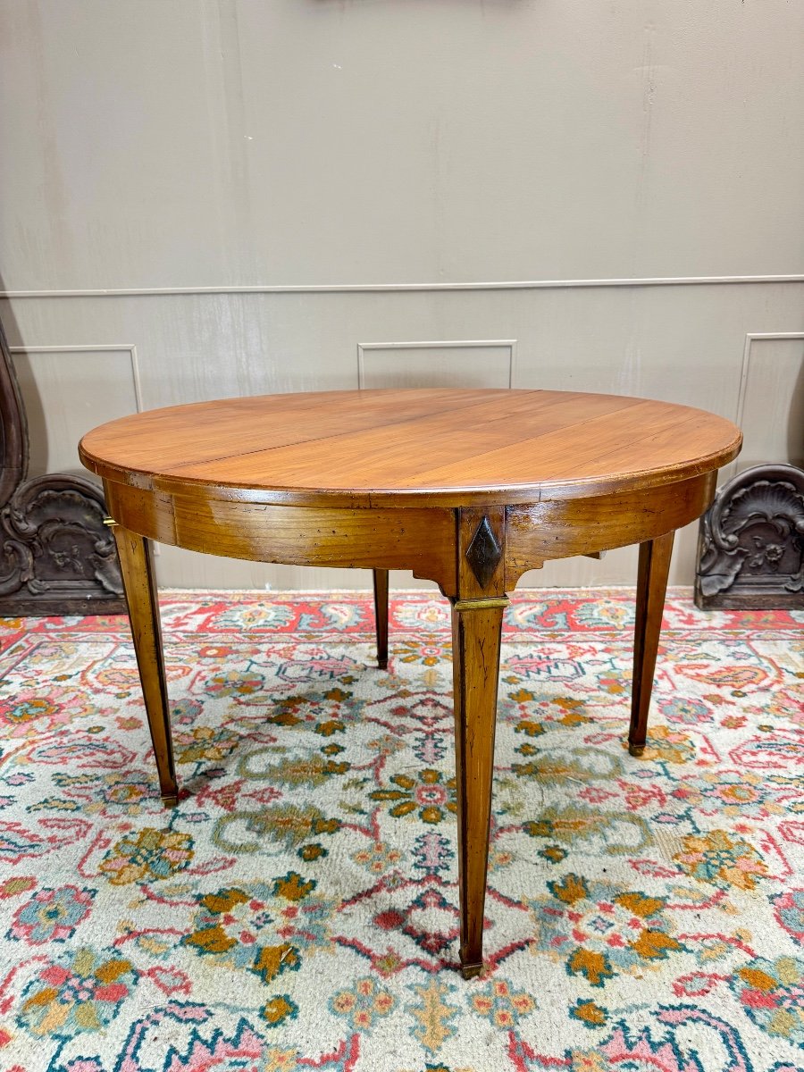 Table De Salle à Manger En Bois Naturel De Style Louis XVI XIX Eme Siècle 