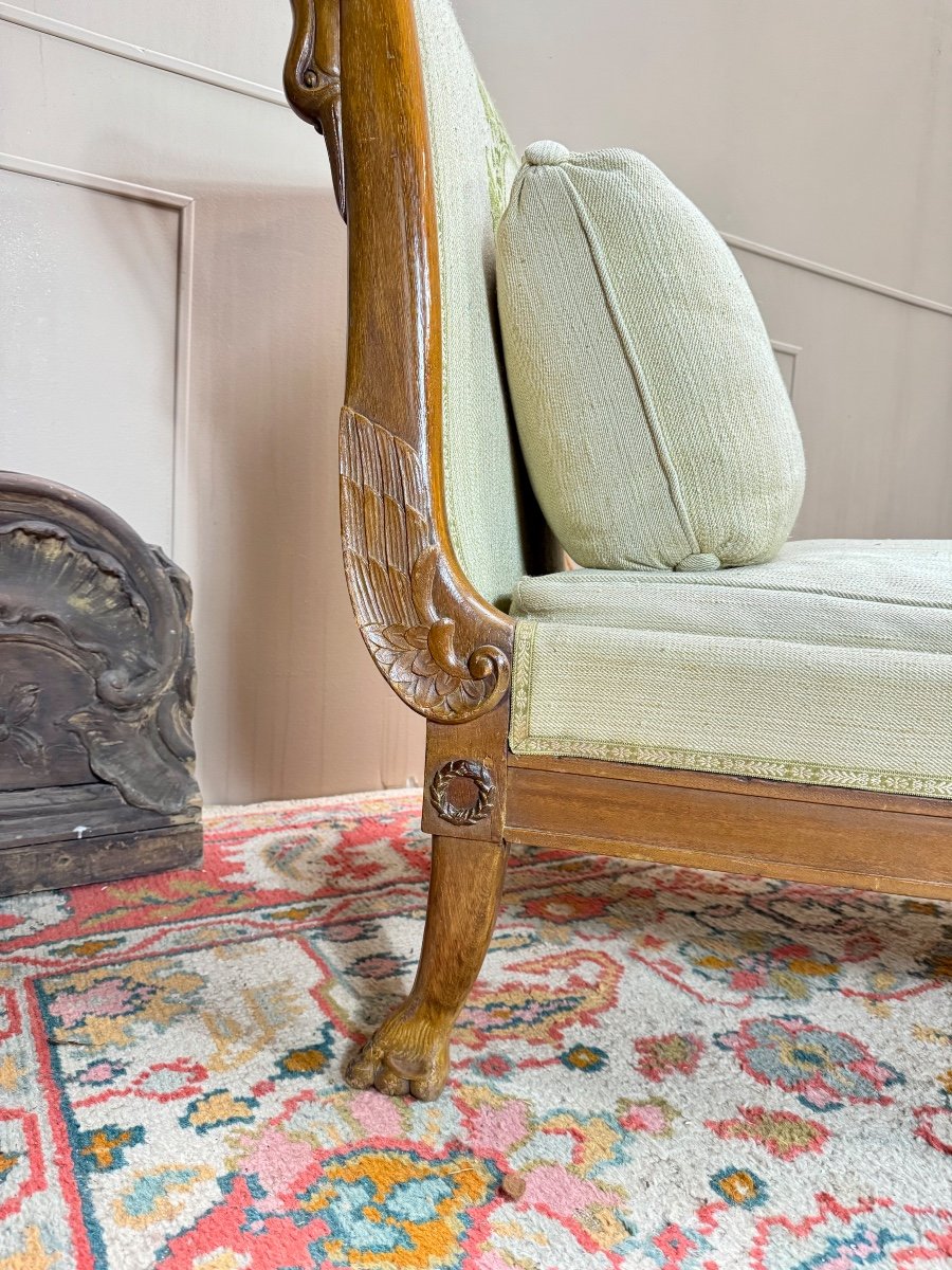 Meridian, Mahogany Daybed With Swan Neck, Empire Period, 19th Century -photo-4