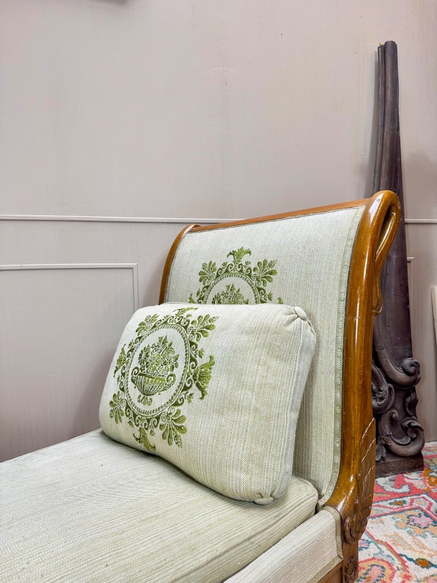 Meridian, Mahogany Daybed With Swan Neck, Empire Period, 19th Century -photo-6