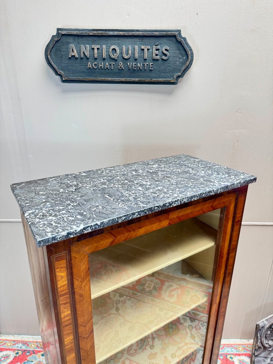 Louis XVI Marquetry Display Cabinet, 18th Century -photo-1