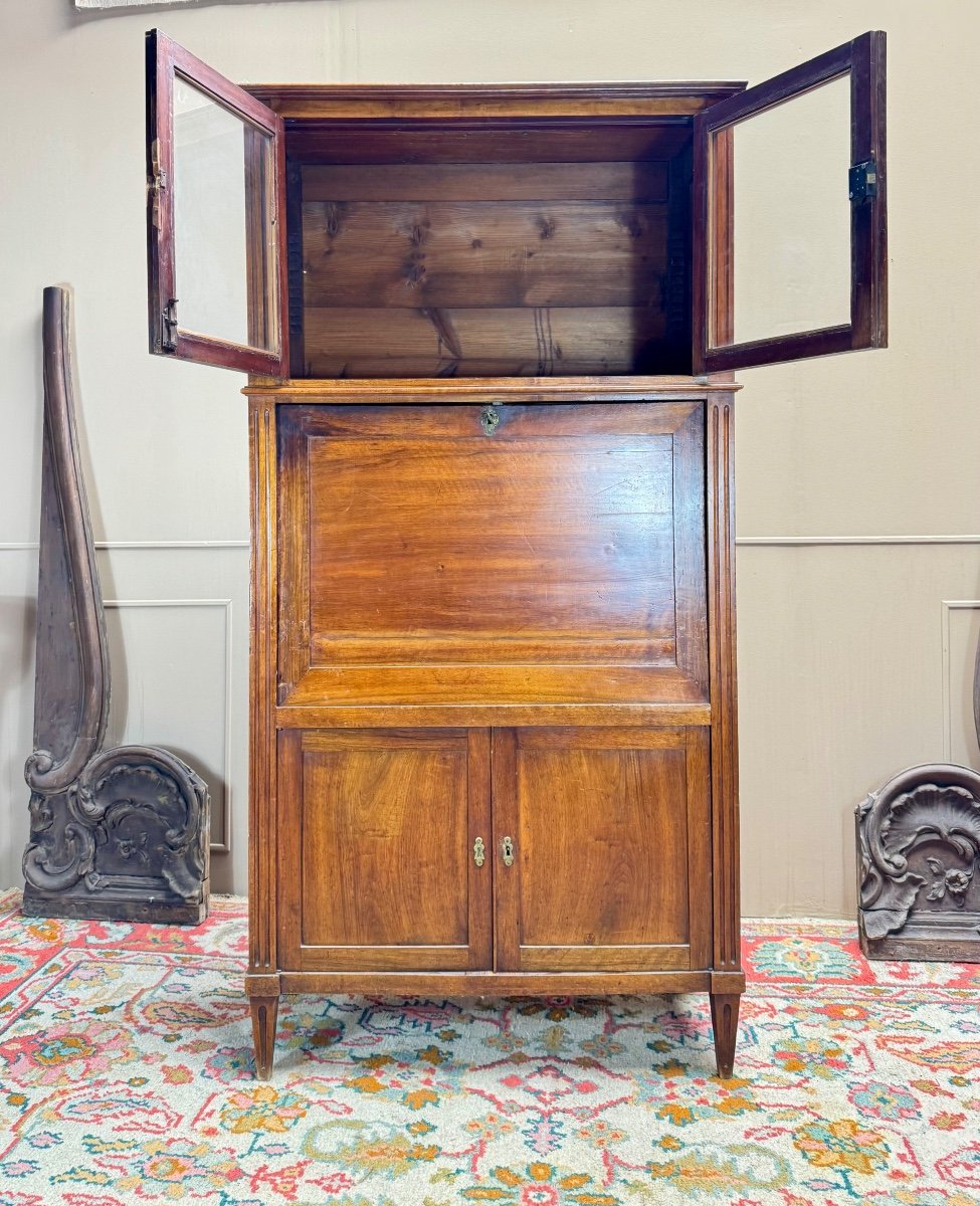 Louis XVI Mahogany Guillotine Secretary, 18th Century -photo-3