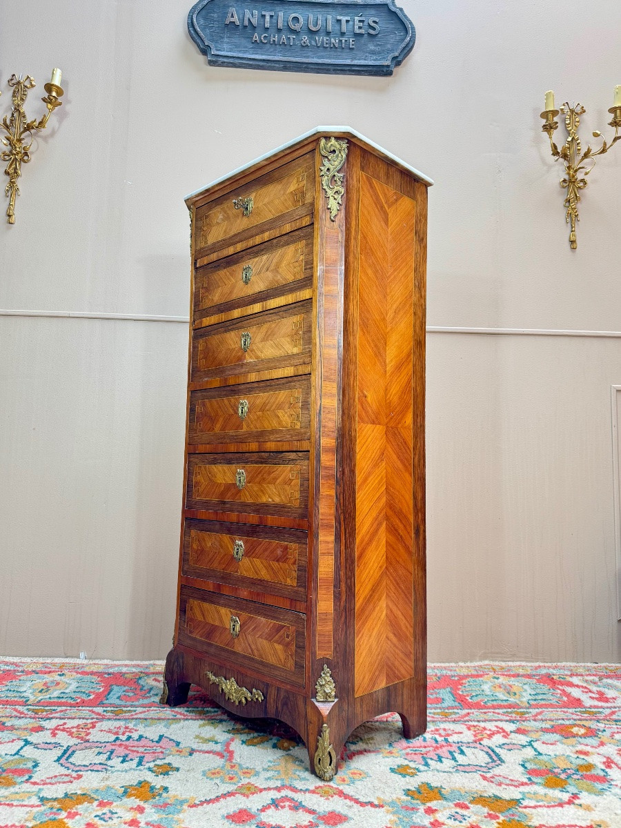 19th Century Transition Style Marquetry Weekly Planner -photo-2