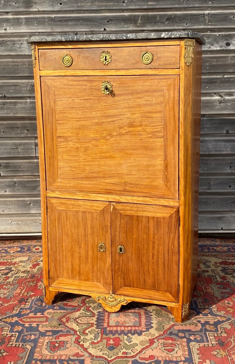 Mahogany Secretary Period Transition XVIII Eme Century-photo-3