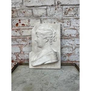Bas Relief Sculpted In Carrara Marble Signed And Dated Journès