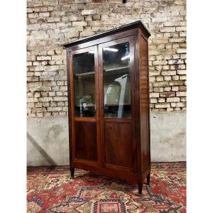 Louis XVI Style Mahogany Showcase XIX Eme Century