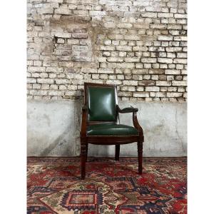 Empire Style Natural Wood Office Armchair 20th Century