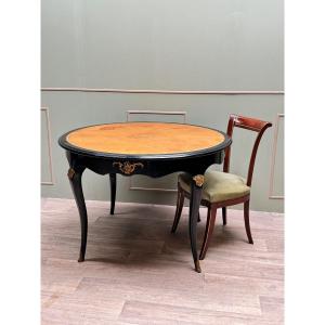 Dining Room Table In Blackened Wood Louis XV Style XIX Eme Century 