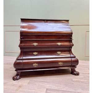 Louis XV Style Solid Mahogany Scribanne Commode 