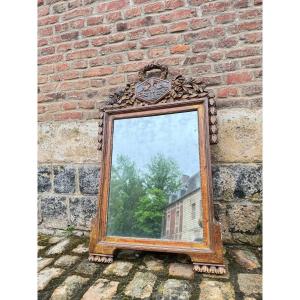 Louis XVI XVIII Eme Century Golden Wood Mirror 