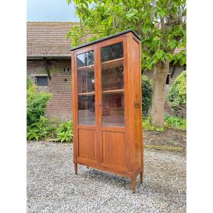 Showcase, Mahogany Bookcase From Louis XVI XVIII Eme Century 