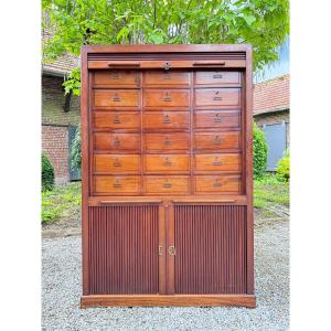 Professional Furniture Said Of Notary In Mahogany From XIX Eme Period 