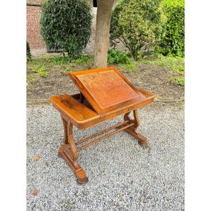 Transformation Desk, Reading Table In Rosewood From Charles X XIX Eme Century 