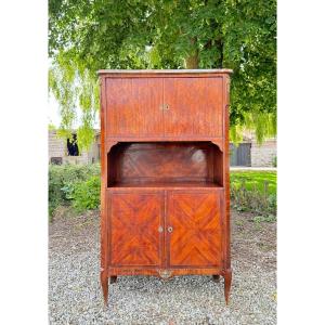 19th Century Transition Style Marquetry Storage Unit 