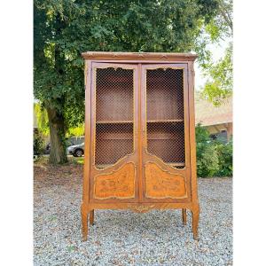 Louis XVI Style Marquetry Bookcase 