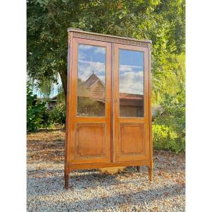 Library, Louis XVI Mahogany Display Cabinet, 18th Century 