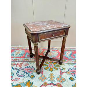 Louis XVI Style Mahogany And Rosewood Coffee Table, 19th Century 