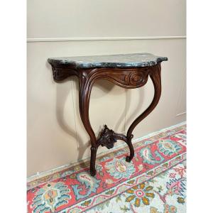 Mahogany Console From The Napoleon III Period, 19th Century 