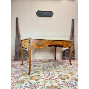 Louis XV Style Marquetry Flat Desk 