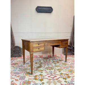 Louis XVI Style Mahogany Double-sided Desk, 19th Century 