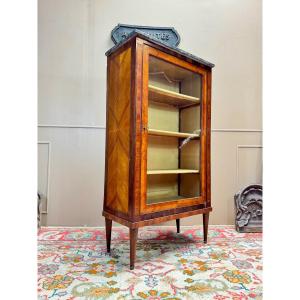 Louis XVI Marquetry Display Cabinet, 18th Century 