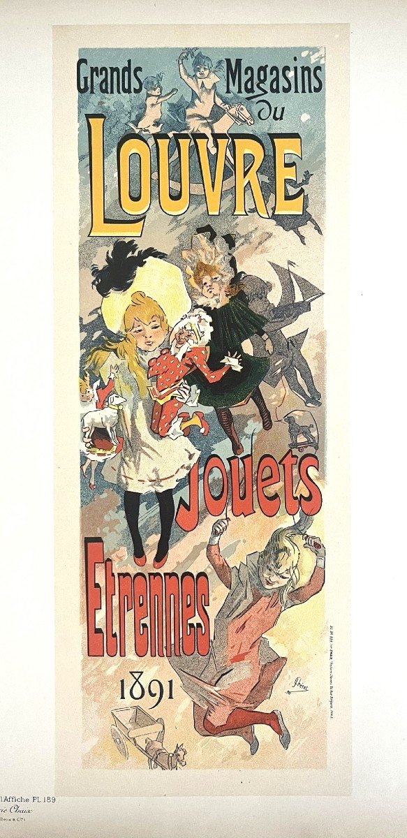 Les Maîtres De l'Affiche - Planche Originale N° 189 - Jules Chéret - Magasins Du Louvre-photo-2