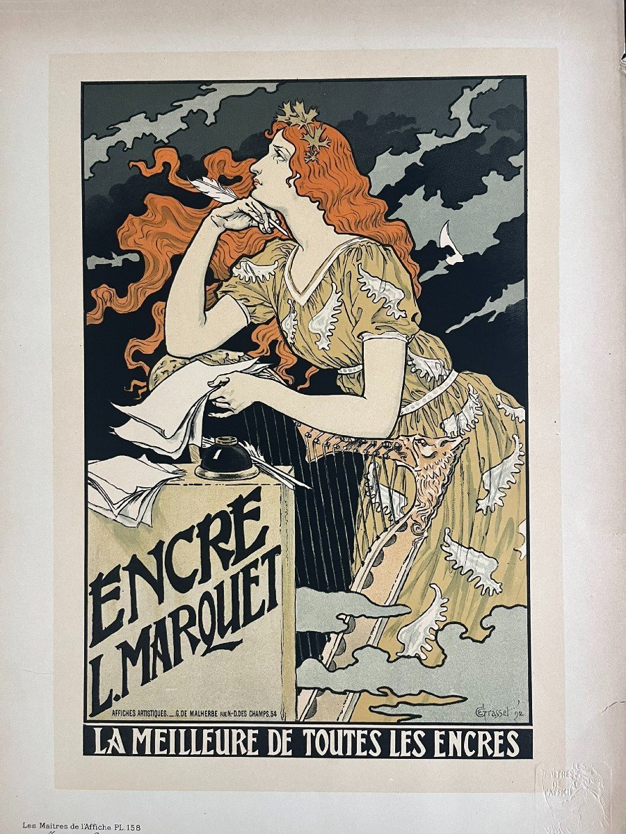 Eugène Grasset - Encre Marquet - Les Maîtres De l'Affiche - Planche Originale N° 158-photo-2