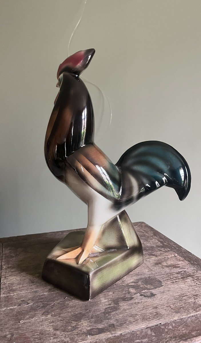 Goldscheider - Ceramic Rooster - Art Deco - Circa 1930-photo-4