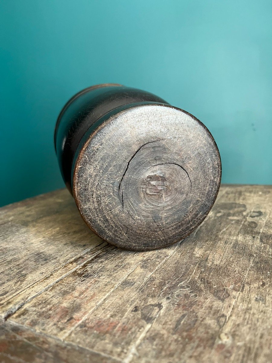 17th / 18th Century Apothecary Mortar In Gaïac Wood -photo-1