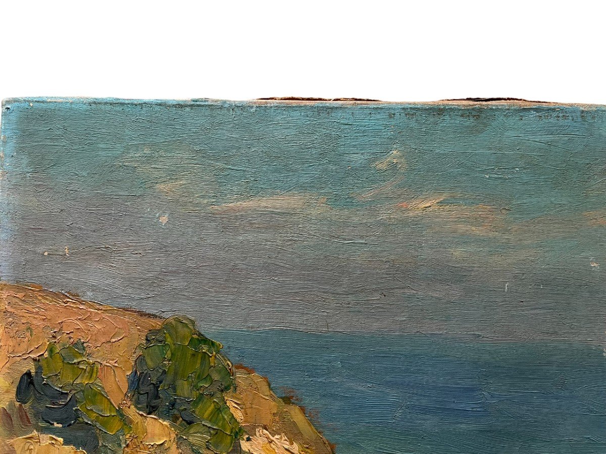 Léonard Bordes - Huile Sur Toile - Bord De Mer - XXème-photo-1