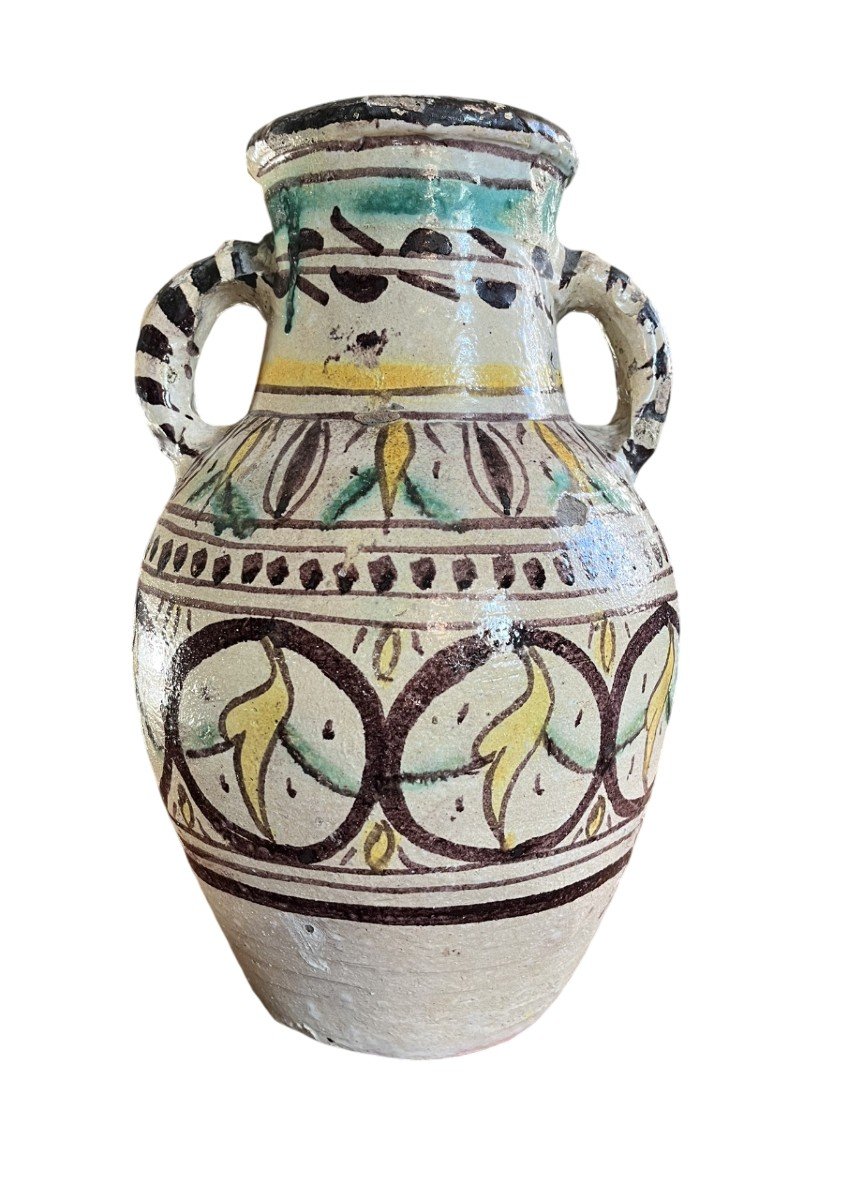 Tunisia - Qallaline - Large Jar With Two Handles - 19th Century-photo-3