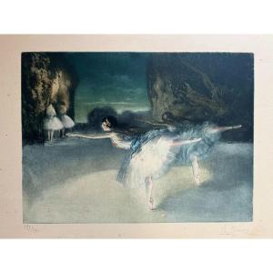 Auguste Brouet - Aquatinte Originale Signée Et Numérotée - Les Danseuses - Le Ballet - 1900