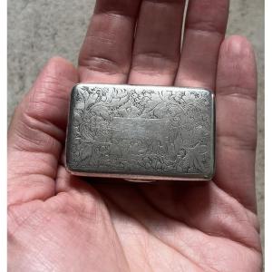 China - Snuff Box In Sterling Silver 19th Century - China Hallmark 