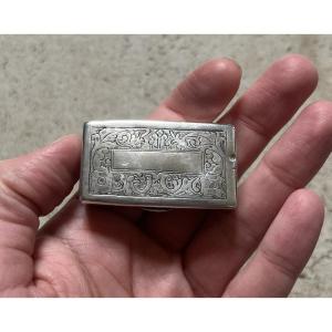  China Or India - Snuff Box In Sterling Silver 19th Century