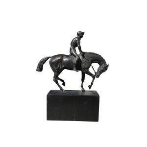 Bronze XIXème - Jockey à Cheval - Cavalier