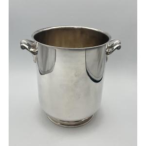 Christofle - Silver Metal Champagne Bucket Model Ormesson - Shell