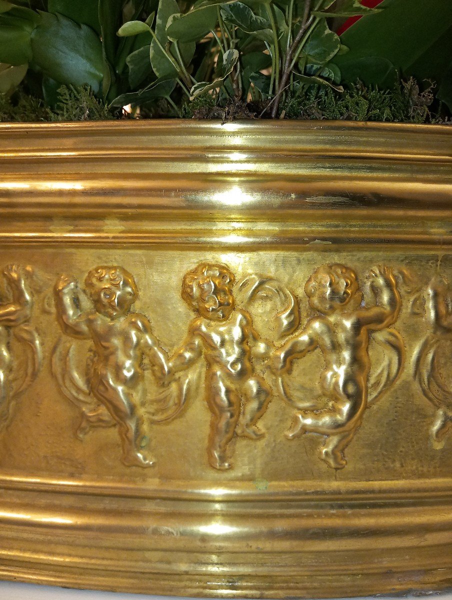 Large Copper Love Garland Planter-photo-3