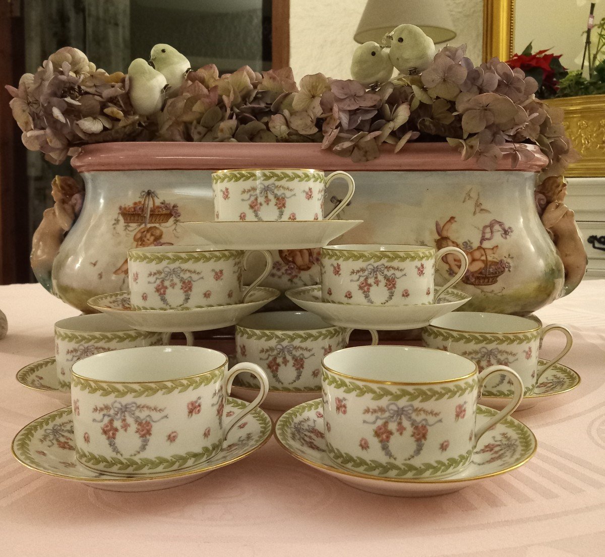 Louis XVI Style Porcelain Tea Set 