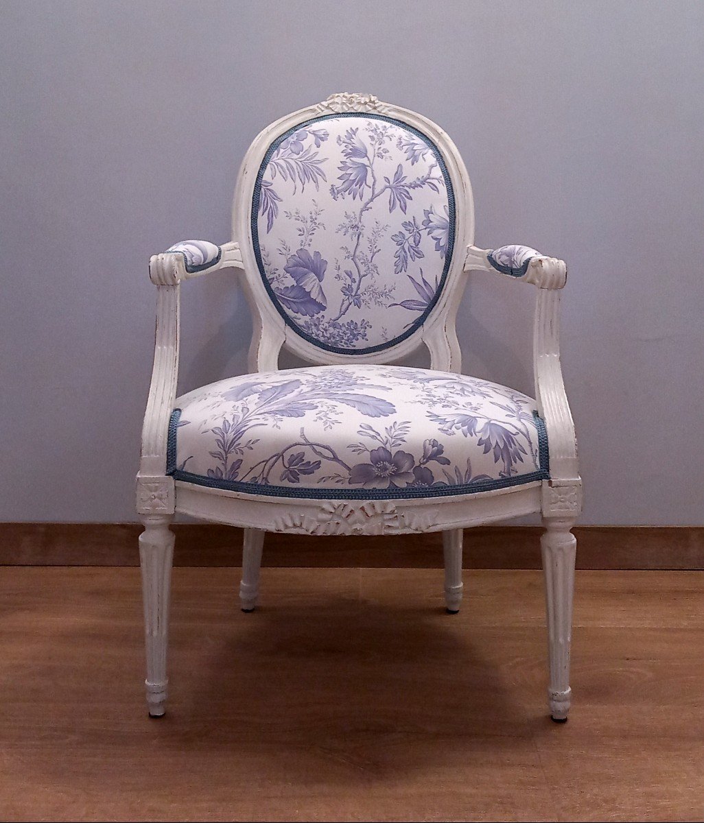 Paire De Fauteuils époque Louis XVI-photo-2