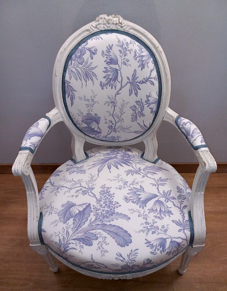 Paire De Fauteuils époque Louis XVI-photo-4