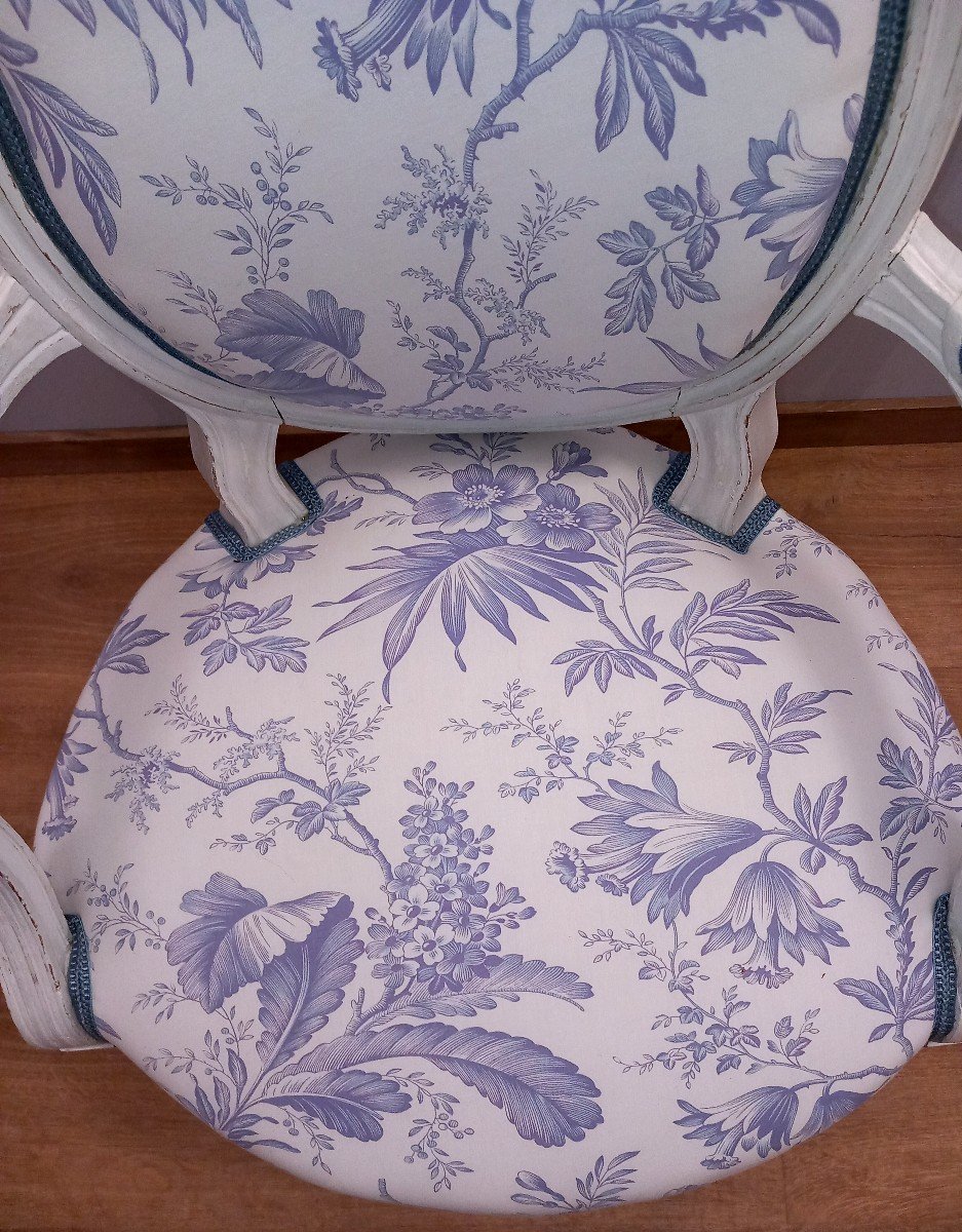 Paire De Fauteuils époque Louis XVI-photo-2