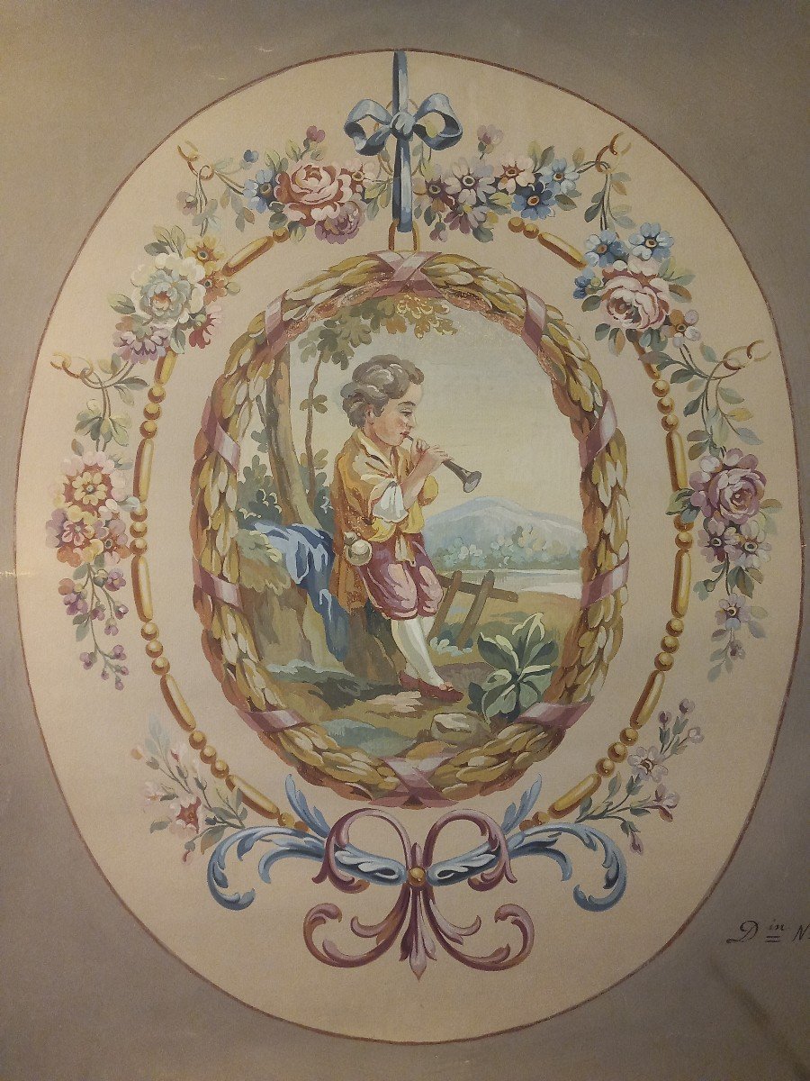 Etude Sur Papier De Style Louis XVI 