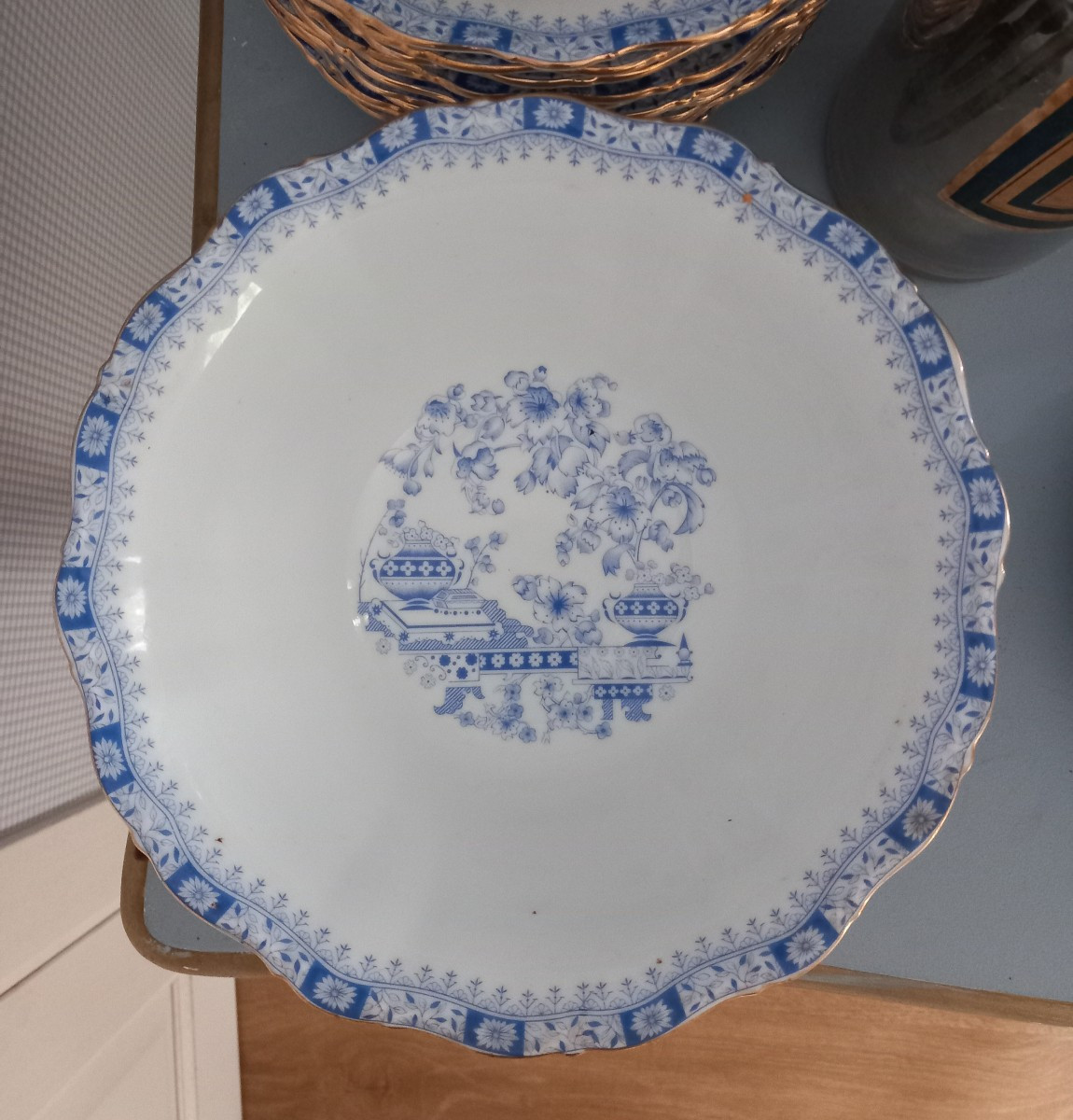 Service De Table En Porcelaine en camaïeu bleu -photo-4