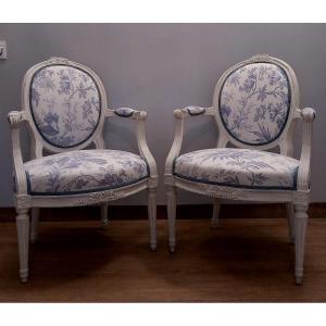 Paire De Fauteuils époque Louis XVI