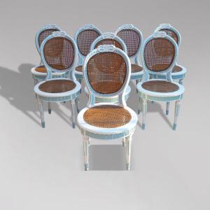 Set Of Eight Louis XVI Chairs 