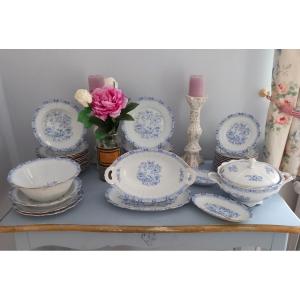 Porcelain Table Service In Blue Shades 